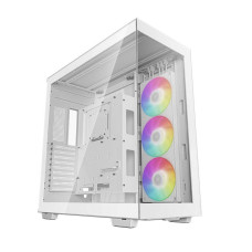 Deepcool CH780 White Full Tower ATX+ PC Case, Panoramic Glass Panel, Vertical Mount & Gen 4 Riser Cable, Up to 420mm AIO, Trinity 140mm ARGB Fans, Type-C, 4x USB 3.0, White | R-CH780-WHADE41-G-1